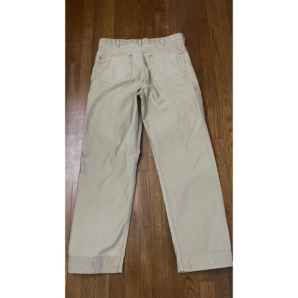Orvis Trout Bum Mens Pants 36X30 Tan Twill Outdoor Hiking Fishing Camping Travel
